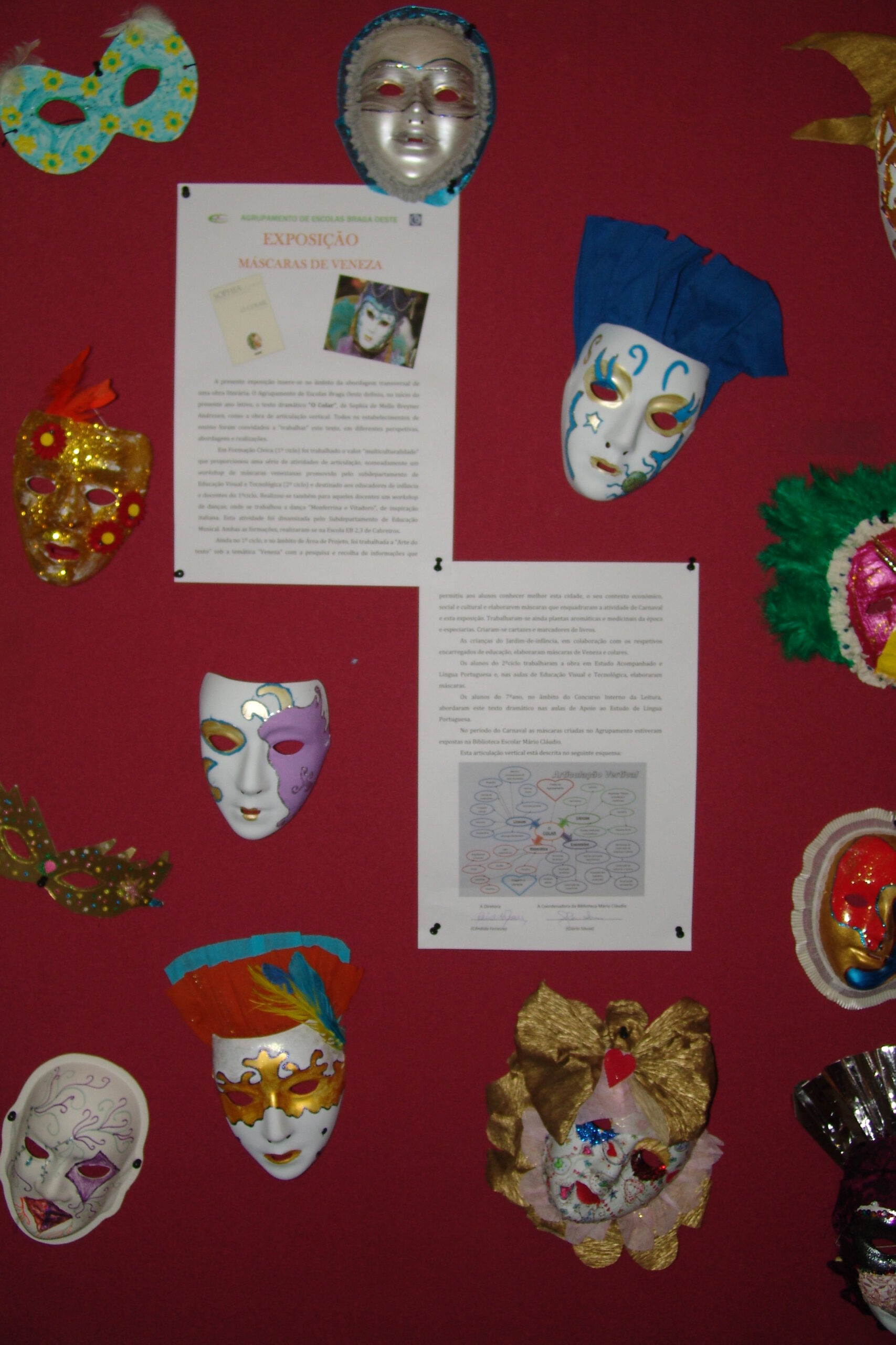 Máscaras de Veneza na Biblioteca Municipal de Barcelos