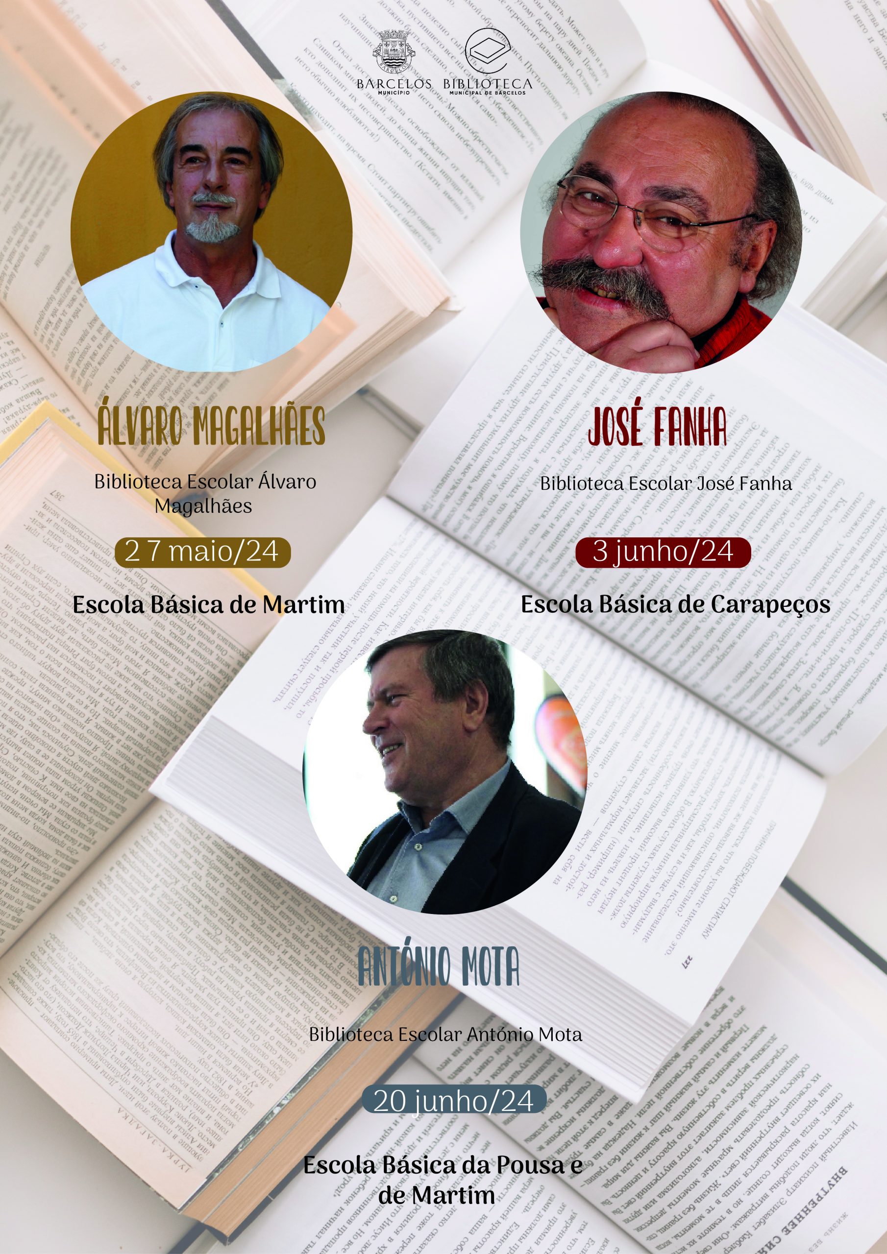 Encontro com os escritores Álvaro Magalhães, José Fanha e António Mota